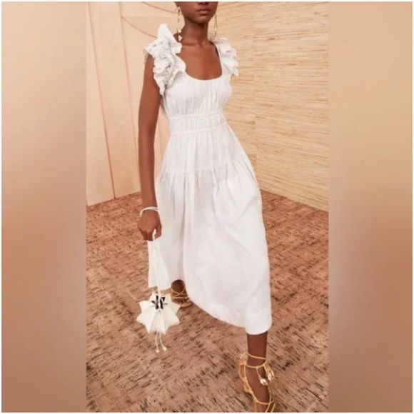 Ulla Johnson Rissa Dress in Sand 10 - Picture 1 of 16